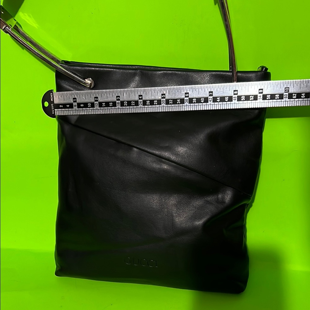 Gucci Black Leather Tote with Silver Handles - Picture 4 of 12